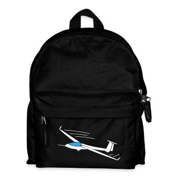 Segelflugzeug Segelflieger Geschenkideen - Kinder Rucksack - Schwarz - Vorne