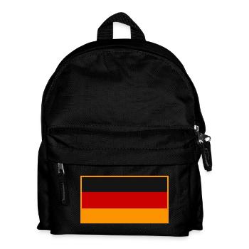 Deutsche Flagge in Vintage Design - Kinder Rucksack - Schwarz - Vorne