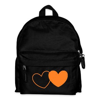 Saint Valentin Coeur Orange - Sac à dos Enfant - noir - Devant