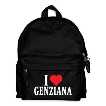 t-shirt I love Gentian t-shirt gift idea - Kids' Backpack - black - Front