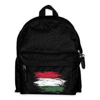 Hungary flag used - Kids' Backpack - black - Front