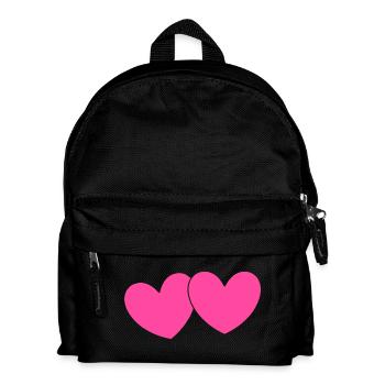 Valentinstag Rosa Herz, Valentinstag - Kinder Rucksack - Schwarz - Vorne