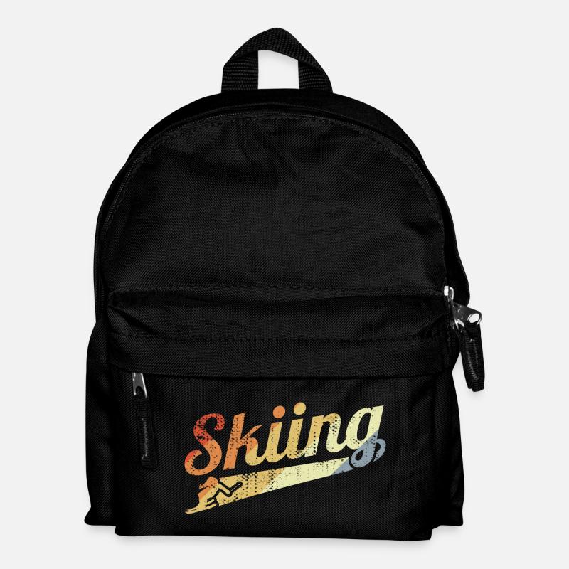 Skifahren - Kinder Rucksack - Schwarz