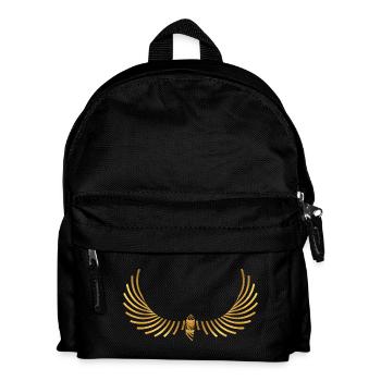 Mystische Flügel mit goldener Details - Kinder Rucksack - Schwarz - Vorne