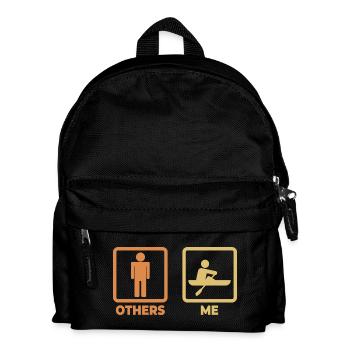 Rower Stick Figure - Kids' Backpack - black - Front