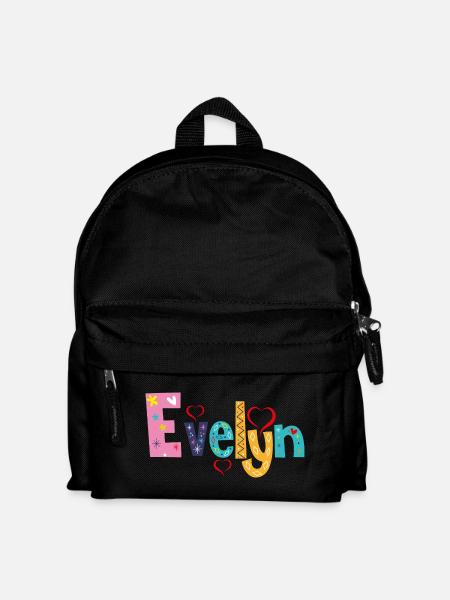 Personalized Evelyn Name - Kids' Backpack - black