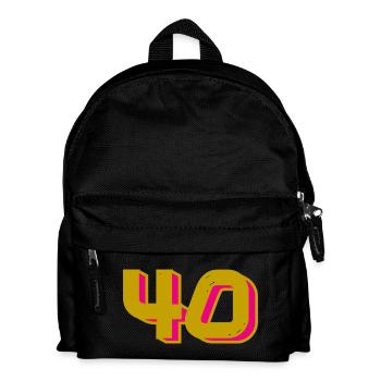 40. 40 ANS. 40e ANNIVERSAIRE. ANNIVERSAIRE 40 ANS. - Sac à dos Enfant - noir - Devant