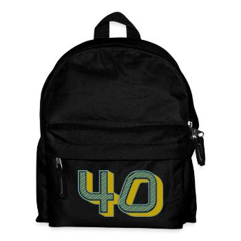 40. 40 YEARS. 40th ANNIVERSARY. 40 YEARS ANNIVERSARY. - Kids' Backpack - black - Front