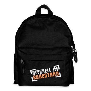 Ruhestand Rentner Rentnerin - Kinder Rucksack - Schwarz - Vorne