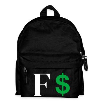 Letter f dollar - Kids' Backpack - black - Front