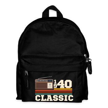Jubiläum 1940 Retro Klassiker - Kinder Rucksack - Schwarz - Vorne