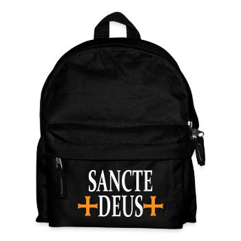 Sancte Deus Cross Religious Design - Kids' Backpack - black - Front