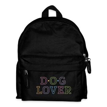 Amoureux des chiens coloré - Sac à dos Enfant - noir - Devant