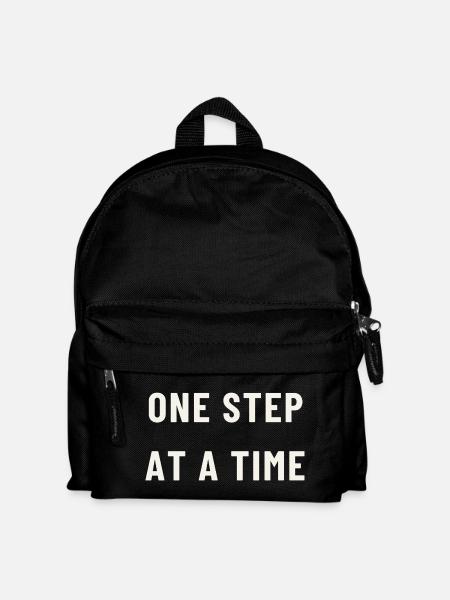 One step at a time - Kids' Backpack - black