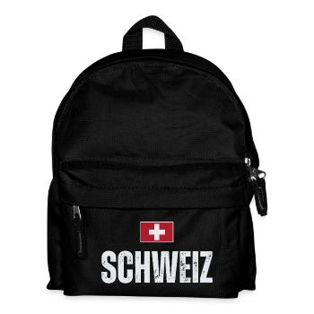 Swiss flag, Swiss patriot - Kids' Backpack - black - Front