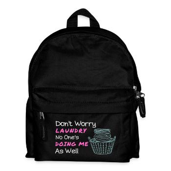 Playful Laundry Feelings Illustration - Kids' Backpack - black - Front