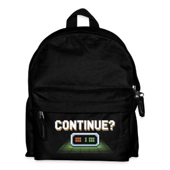 Continue Retro Gamer Pixel 8 Bit Arcade Screen - Kids' Backpack - black - Front
