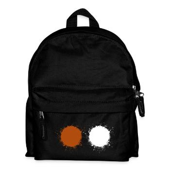 Braun Weiß - Kinder Rucksack - Schwarz - Vorne