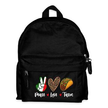 Paix Amour Tacos Fiesta Citation Fun - Sac à dos Enfant - noir - Devant