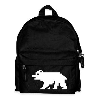 Ours en pixels 8 bits - Sac à dos Enfant - noir - Devant