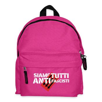 Siamo Tutti Antifascisti | Politisches Statement - Kinder Rucksack - Fuchsia - Vorne
