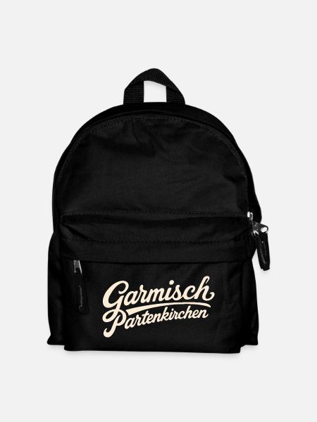 Garmisch-Partenkirchen Schriftzug - Kinder Rucksack - Schwarz