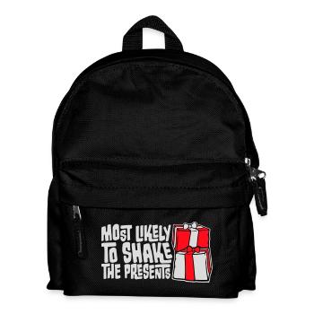 Most Likely to Shake the Presents Christmas Fun - Kids' Backpack - black - Front