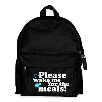 Please, wake me for the Meals! - Kids' Backpack - black - Front