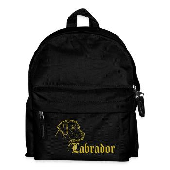 Labrador – Zeitlose Eleganz - Kinder Rucksack - Schwarz - Vorne
