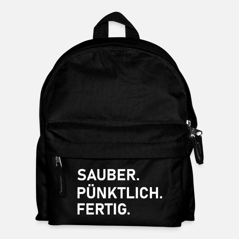Clean. On time. Professional work. - Kids' Backpack - black