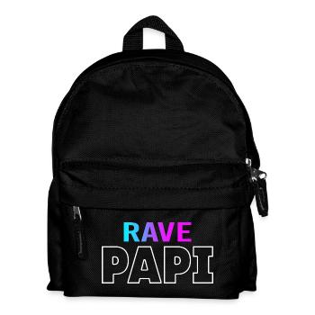 Rave Dad Techno House Electro Festival Hardstyle - Kinder Rucksack - Schwarz - Vorne