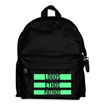 Logos Ethos Pathos Rhetoric Philosophy Student - Kids' Backpack - black - Front
