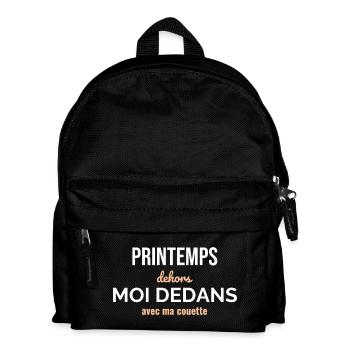 Printemps Dehors Moi Dedans - Sac à dos Enfant - noir - Devant