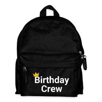 Birthday Crew - Kinder Rucksack - Schwarz - Vorne