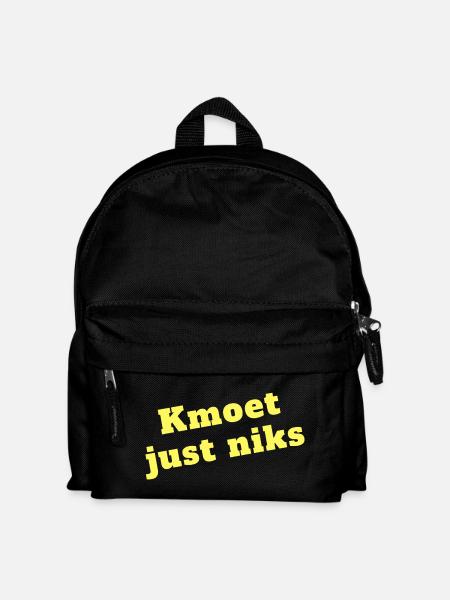 Kmoet just nothing, Antwerp dialect Shirts - Kids' Backpack - black