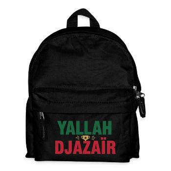 Yallah Djazair Champion Algerien | Fußunterstützer - Kinder Rucksack - Schwarz - Vorne