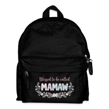 Mamaw Granny Flowers Gift Cute Grandma - Kids' Backpack - black - Front