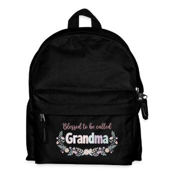 Grandma Grandma Flowers Gift Cute Grandma - Kids' Backpack - black - Front