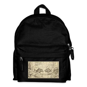 Fish talk in the pond - Kids' Backpack - black - Front