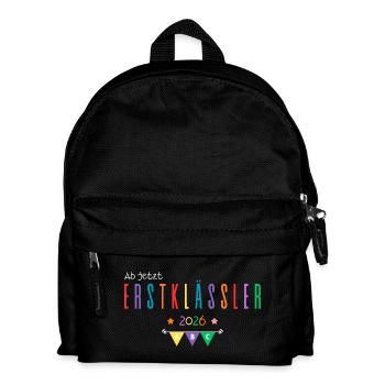 Ab jetzt Erstklässler 2026 - Kinder Rucksack - Schwarz - Vorne