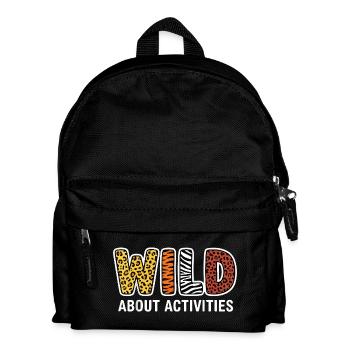 Passionné d’activités Motifs animaux - Sac à dos Enfant - noir - Devant