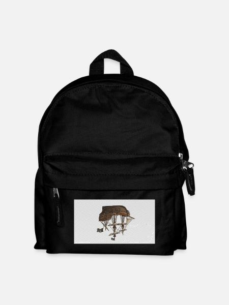 Steampunk Airship Fantasy - Kids' Backpack - black