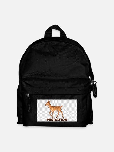 Migration deer illustration - Kids' Backpack - black