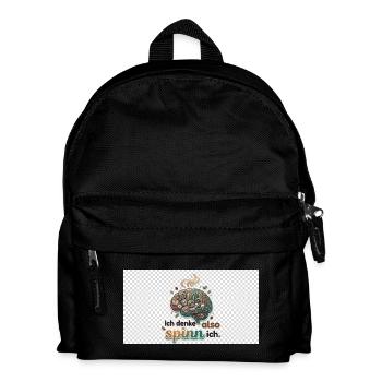 Ich denke also spinn ich Gehirnwerk - Kinder Rucksack - Schwarz - Vorne