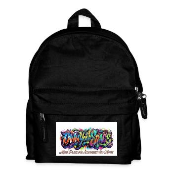 Eigener Raum Graffiti Kunst - Kinder Rucksack - Schwarz - Vorne