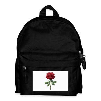Rote Rose mit Tau-Tropfen - Kinder Rucksack - Schwarz - Vorne