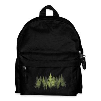 Wald Bäume Wandern Outdoor Natur Camping - Kinder Rucksack - Schwarz - Vorne