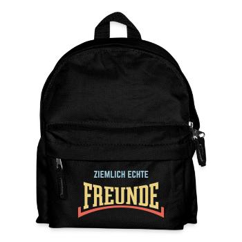 Ziemlich Echte Freunde (Freundschaft / Konkav / 3) - Kinder Rucksack - Schwarz - Vorne