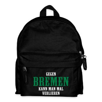 Gegen Bremen kann man mal verlieren - Kinder Rucksack - Schwarz - Vorne