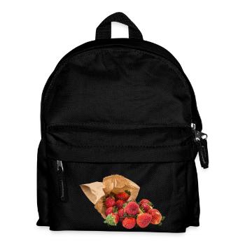 strawberry erdbeeren veggie gemuese fruits60 - Kinder Rucksack - Schwarz - Vorne